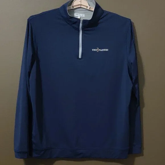 Peter Millar The Players Championship Perth Performance 1/4 Zip Navy Blue XL - Picture 2 of 10